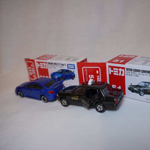3/$20 - Diecast Model Car Lot Takara TOMY - Kid Toys Japan - BNIB Taxi, Subaru - Picture 4 of 5